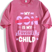 Mother-in-law's Favorite Daughter-in-law Vintage Washed T-Shirt in Red