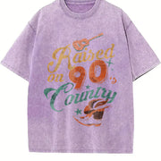 Raised on 90s Country Vintage Washed T-Shirt in Purple