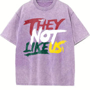 They Not Like Us Vintage Washed T-Shirt in Purple