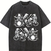 Possum Rock Band ® Vintage Washed T-Shirt in Black