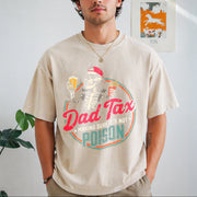 Dad Tax Fathers Day Vintage Washed T-Shirt in Beige