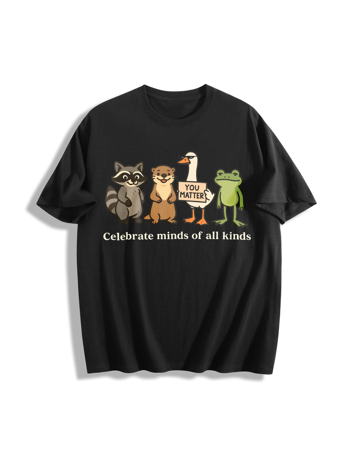 Celebrate Minds of All Kinds Cotton T-Shirt in Black