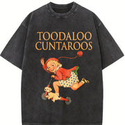 Sarcastic Retro Toodaloo Cuntaroos Vintage Washed T-Shirt in Black