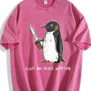 Penguin for Birthdays Vintage Washed T-Shirt in Red