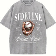 Distressed Distinctive Vintage Washed T-Shirt in Gray
