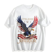 America 1776-2026 Cotton T-Shirt in White