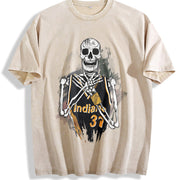 Reggie Miller VS Knicks Choke Artist Madison Square vintage washed oversized T-shirt in Beige
