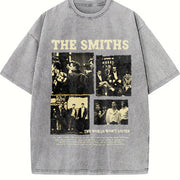 For Formal Urban Distressed Enthusiasts Vintage Washed T-Shirt in Gray