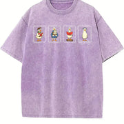 Reading Silly Goose Teacher Vintage Washed T-Shirt in Purple