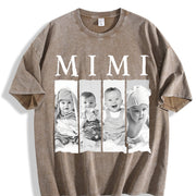 Custom MIMI Personalized for Grandma MIMI Vintage Washed T-Shirt in Brown