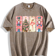 Nutcracker Christmas Vintage Washed T-Shirt in Brown