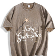 Fairy Godmother Baptism Proposal Vintage Washed T-Shirt in Brown