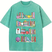 Princess's Library Vintage Washed T-Shirt in Blue