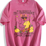 In the Interest of Full Transparency It Was Not Easy Peasy Vintage Washed T-Shirt in Red