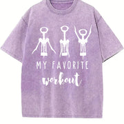 Wine Crock Screw Vintage Washed T-Shirt in Purple