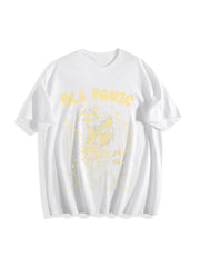 All Panic No Disco Cotton T-Shirt in White