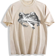Smoking Frog Meme Viral Internet Meme ® Frogs Vintage Washed T-Shirt in Beige