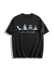 Meet Me at Midnight Cotton T-Shirt in Black