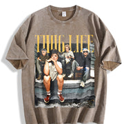 Golden Girls Thug Life Vintage Washed T-Shirt in Brown