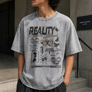 Reality Jackson Moment Vintage Washed T-Shirt in Gray