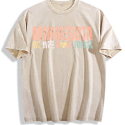 Minnesota Never Forget Vintage Washed T-Shirt in Beige