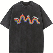 Mental Health Healing Is Not Linear Vintage Washed T-Shirt in Black