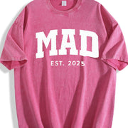 Custom Mom Dad Matching Parents Vintage Washed T-Shirt in Red