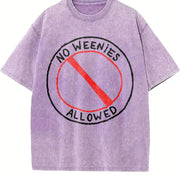 No Weenies Allowed Vintage Washed T-Shirt in Purple