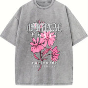 Emotional Support Husband\ Vintage Washed T-Shirt in Gray