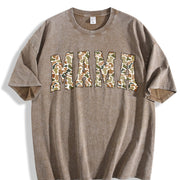 Camouflage Mama Army Mom Vintage Washed T-Shirt in Brown