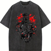Invincible Viltrumite Warrior Anime Vintage Washed T-Shirt in Black