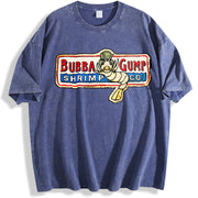 Forrest Bubba Shrimp Movie Classic movie Original vintage washed oversized T-shirt in Blue