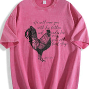 Retro Religious 90s Vintage Washed T-Shirt in Red