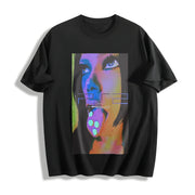 PS2 Ad Campaign Y2k Gaming Cotton T-Shirt in Black