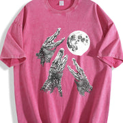 Alligator Moon Pepper Vintage Washed T-Shirt in Red