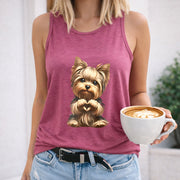 4.26 for Autumn and Winter Women's Color Cotton Tank Top in Red