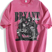 Hip Hop Gold Chains Money Vintage Washed T-Shirt in Red