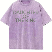 Daughter of the King Christian vintage washed oversized T-shirt in Purple
