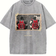 Chicago The Last Dance MJ & Pip vintage washed oversized T-shirt in Gray