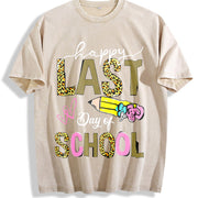 Last Day Vintage Washed T-Shirt in Beige