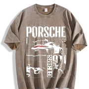 911 GT3RS Vintage Washed T-Shirt in Brown