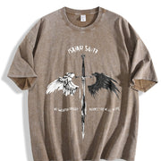 Isaiah 54:17 Bible Verse No Weapon Formed Christian vintage washed oversized T-shirt in Brown