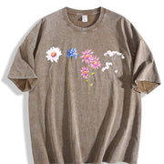 ® Wildflowers 90s Retro Y2k Flower Lovers Vintage Washed T-Shirt in Brown