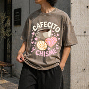 Latina Mexican Baked Concha Pastry Conchas Vintage Washed T-Shirt in Brown