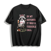 Feral Baseball Mom Cotton T-Shirt in Black