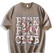 Pink Pony Club Sleeveless Tank Vintage Washed T-Shirt in Brown