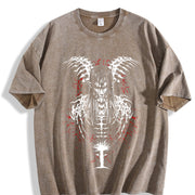 ''The End'' Eren Yeager Attack on Titan Anime Final vintage washed oversized T-shirt in Brown