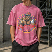 Fathers Day Just a Dad Who Came Back with Milk Vintage Washed T-Shirt in Red