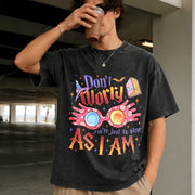Magical Glasses Wizard Movie Vintage Washed T-Shirt in Black
