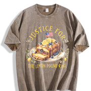 Justice for Lemon Pound Cake Vintage Washed T-Shirt in Brown